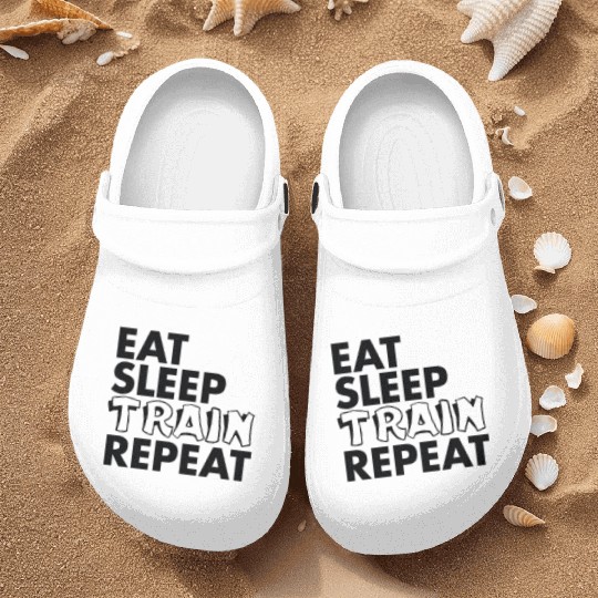 eat sleep train repeat Nurse Clogs