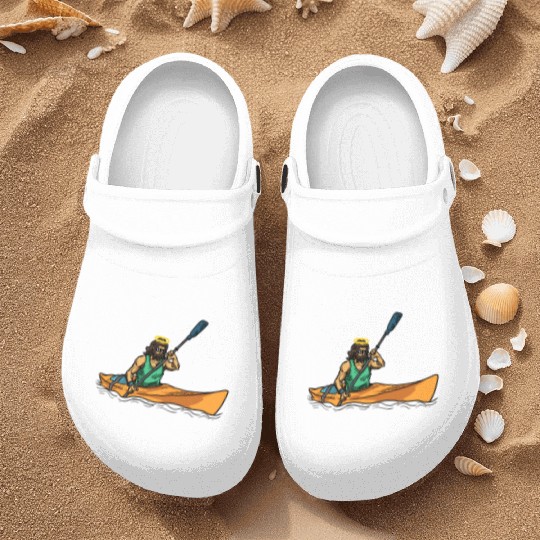 Cool Jesus Rowing Kayak Paddling Gift Idea Nurse Clogs