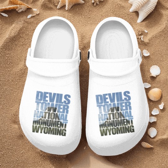 Devils Tower National Monument Wyoming Souvenir Nurse Clogs