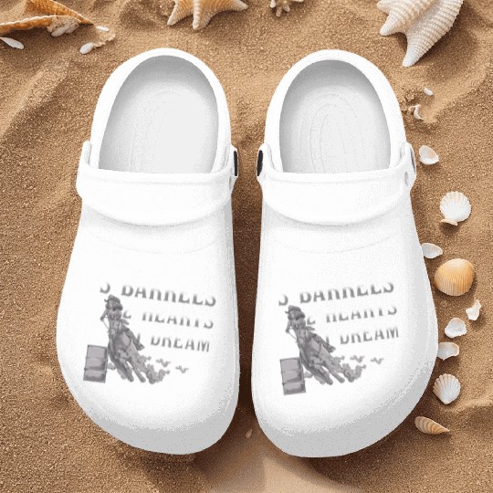 3 Barrels 2 Hearts 1 Dream Horse Barrel Racing Nurse Clogs