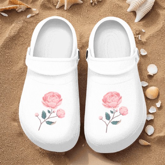 Rose flower rose London Nurse Clogs