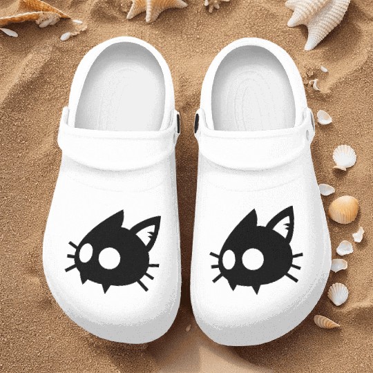 cat face Nurse Clogs
