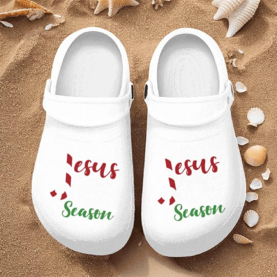 Jesus Is The Reason For The Season Christmas birth Nurse Clogs