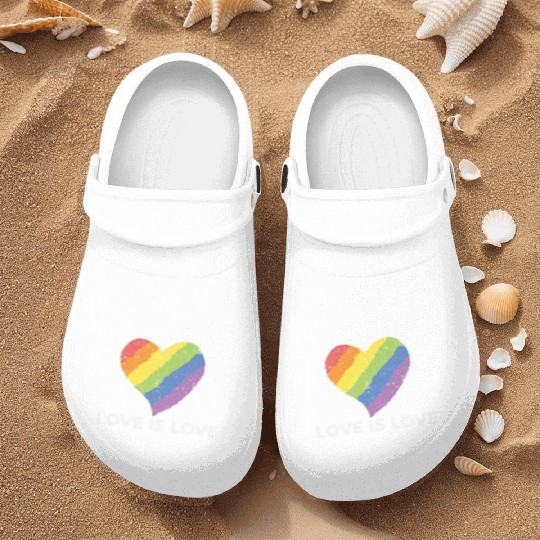 LGBTQAI Pride Love is Love Nurse Clogs