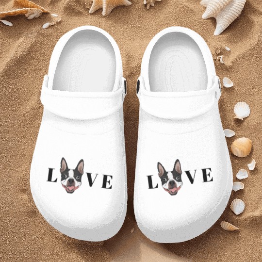 Boston Terrier Lover Cute Boston Terrier Dog Lover Nurse Clogs