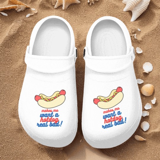 Makes me want a hot dog real bad Nurse Clogs