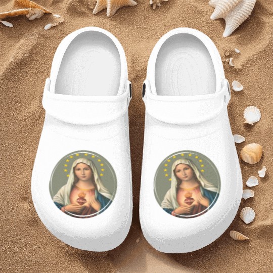 Virgin mary madonna maria ave maria catholic bibel Nurse Clogs