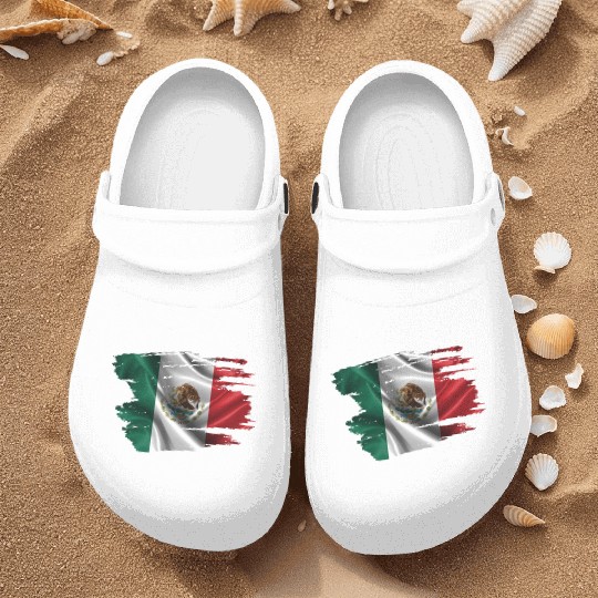 Mexico Brush Flag Nurse Clogs