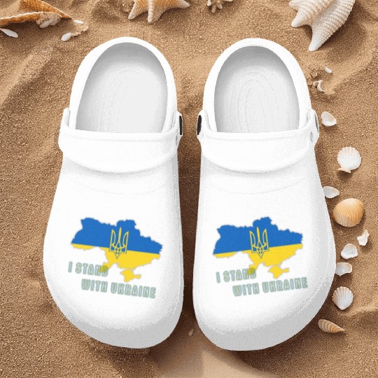 I Stand With Ukraine Nurse Clogs