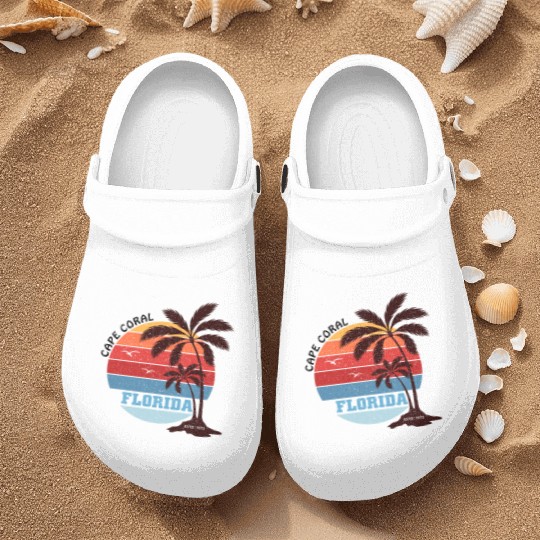 Cape Coral Est.1973 Vintage Florida summer Gift Nurse Clogs