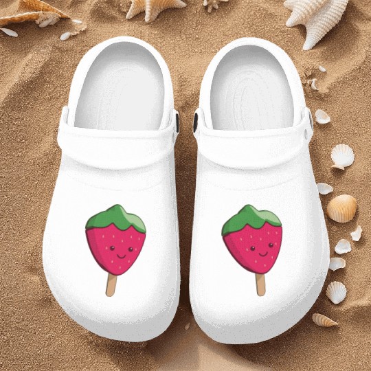 IceCream Strawberry Nurse Clogs