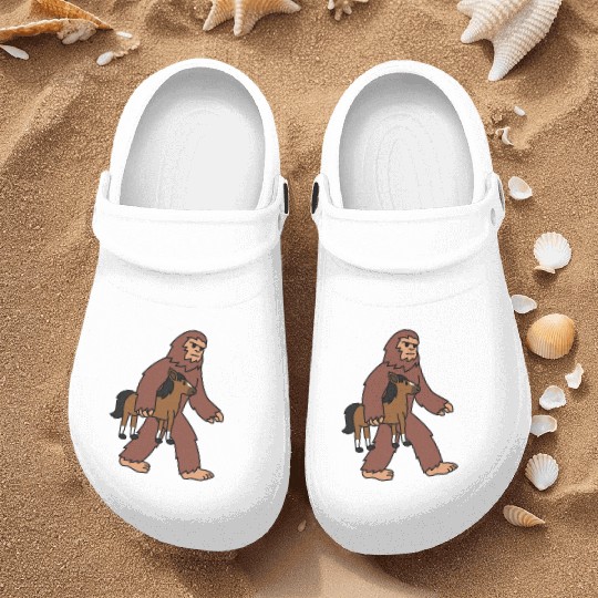 Bigfoot Sasquatch Walking Horse Nurse Clogs