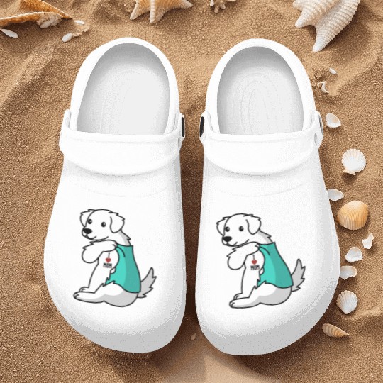 I Love Mom Tattoo Great Pyrenees Nurse Clogs