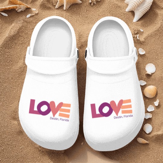 LOVE LOGO Multi Color Logo Nurse Clogs