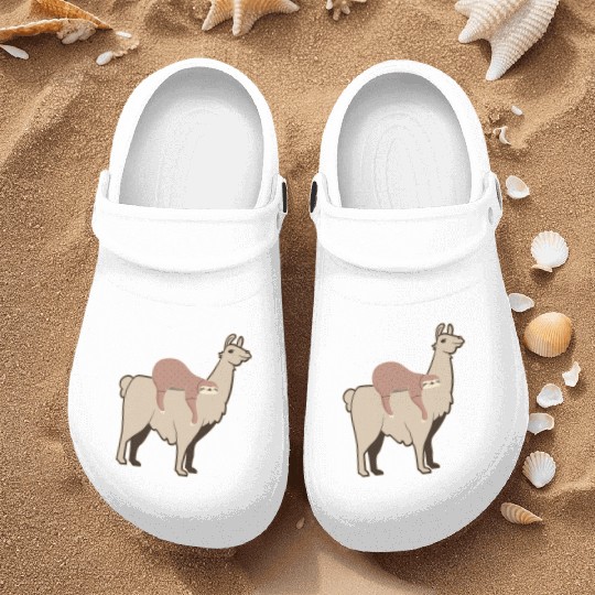 Riding Alpaca Llama Lover Lazy Sloth Nurse Clogs