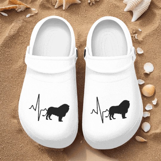 lion heartbeat Nurse Clogs