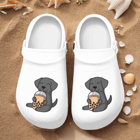 Boba Bubble Tea Great Dane Nurse Clogs