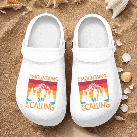 The Mountains are Calling Outdoor Mountain Hiking Nurse Clogs