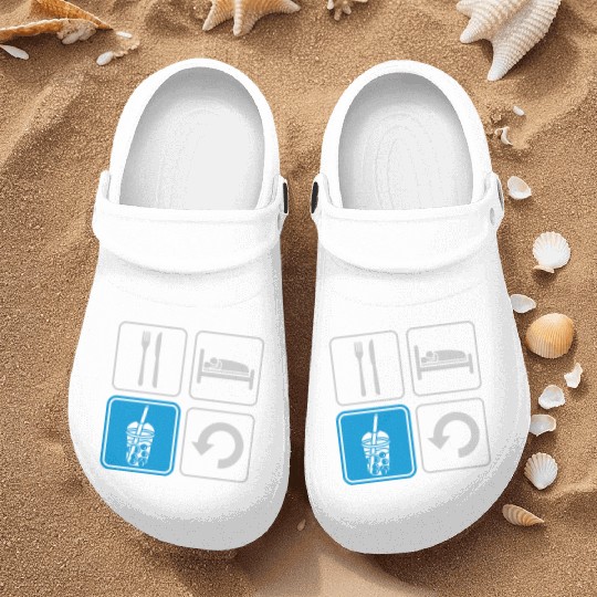 Boba Tea Repeat daily Nurse Clogs