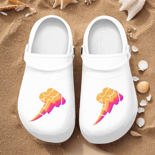 Synthwave Thunderstorm Meteorologist Gift Nurse Clogs