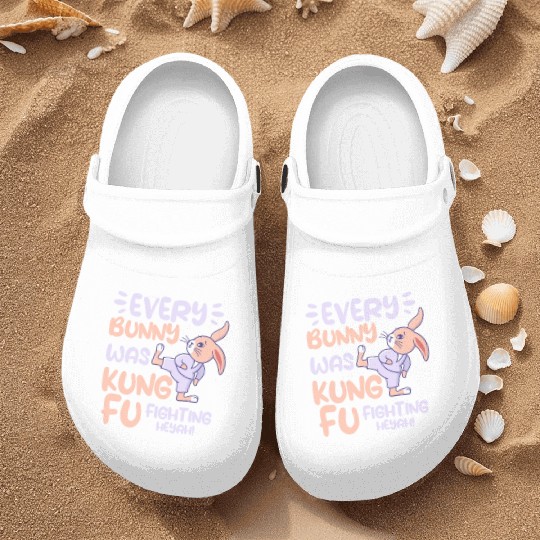 Every Bunny Was Kung Fu Fighting Nurse Clogs