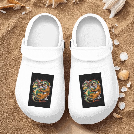 Japanese Dragon Tiger Nurse Clogs