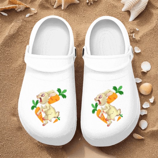 Crazy rabbit running for carrot Nurse Clogs