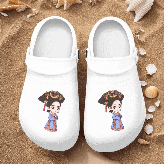 HAND PAINTED GIRL IMAGE Nurse Clogs