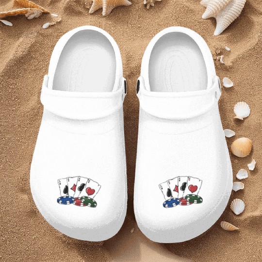 Chip Thrills Gambler Poker Gambling Poker Player Nurse Clogs