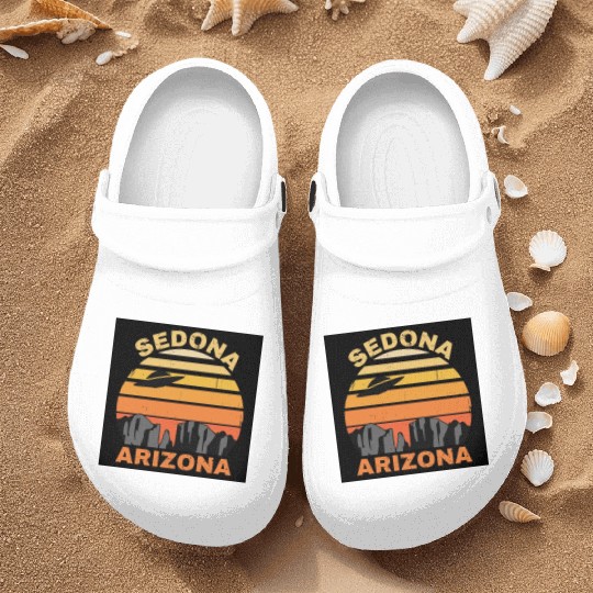 Sedona Arizonna Retro Sunset and UFO Nurse Clogs