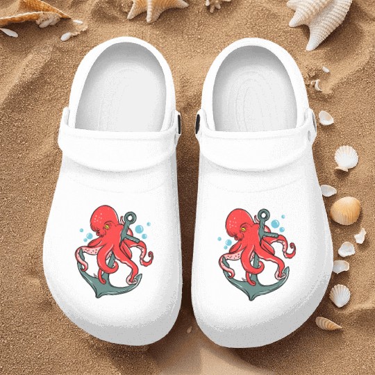 Octopus Anchor for Octopus Lover Nurse Clogs