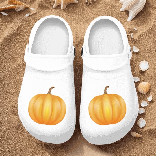 Unique Pumpkin. Fruit Halloween Nurse Clogs
