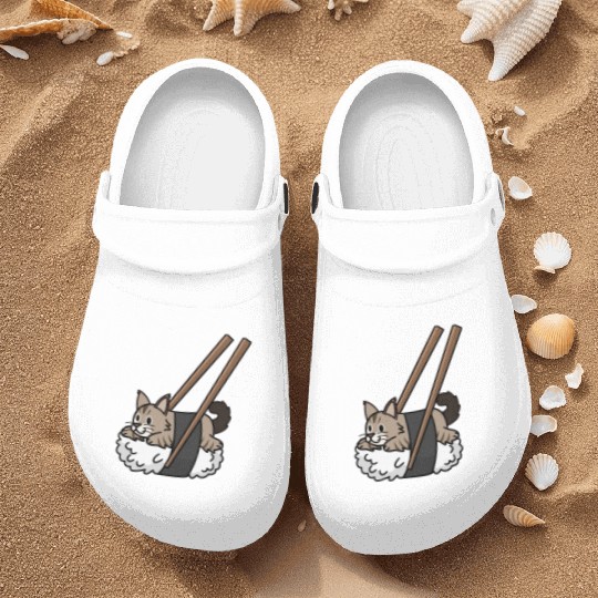 Maine Cat Nigiri Sushi Nurse Clogs