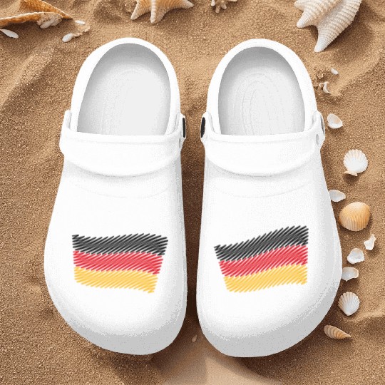 National Flag Of Germany (Scribble) Nurse Clogs