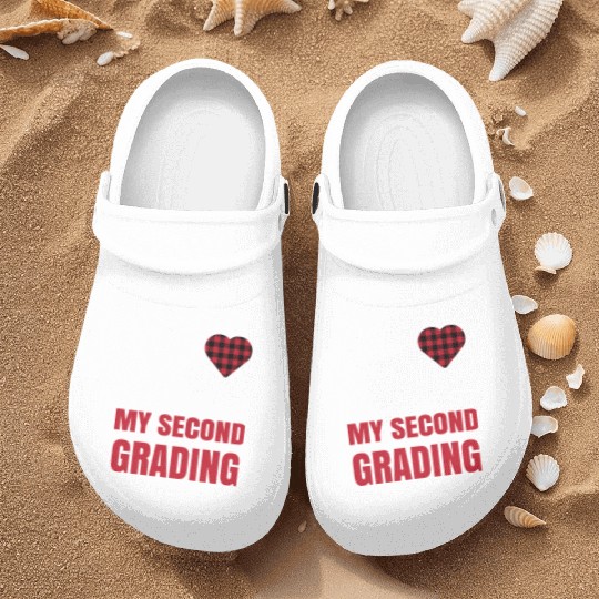 Heart Buffalo Plaid Clothes 2nd Grade Teacher Nurse Clogs