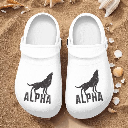 Alpha - wolf lover Nurse Clogs