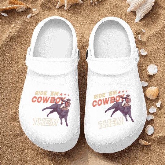 Rodeo Bull Riding Livestock Show Farmer Cattle Nurse Clogs