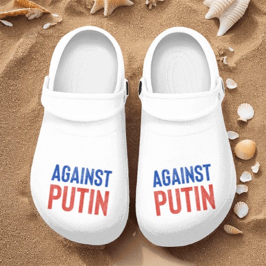 Russian against Putin russia flag grunge Nurse Clogs