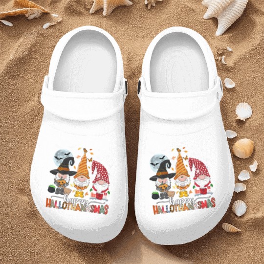 Happy Hallothanksmas Gnomes Lover Halloween Nurse Clogs