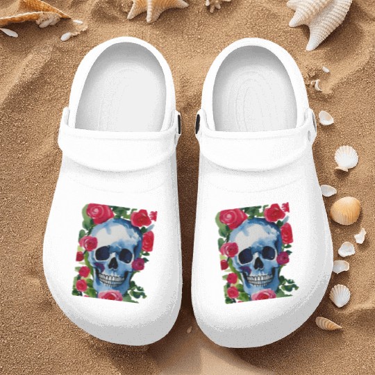 Skull and Roses - Garden Of Roses Nurse Clogs