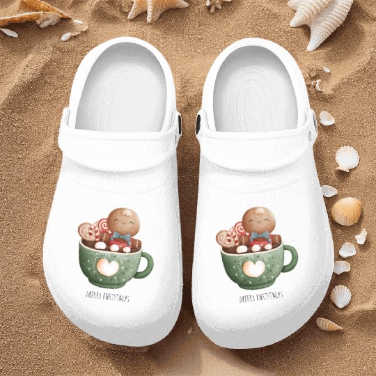 Christmas Gingerbread Graphic Nurse Clogs
