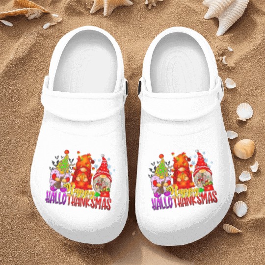 Happy Hallothanksmas Gnomes Lover Halloween Nurse Clogs