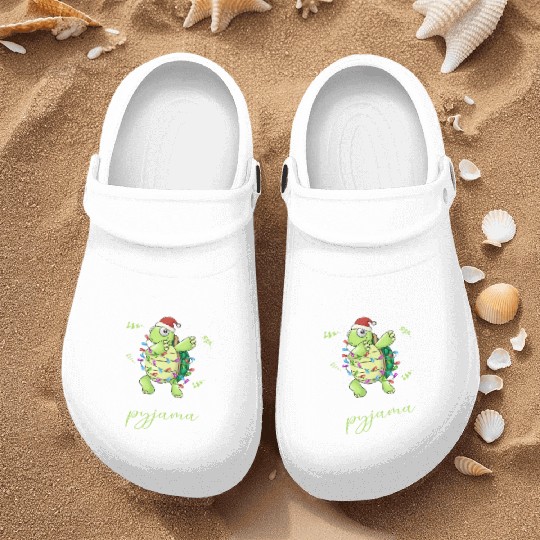Winter Christmas Pyjama Turtle Nurse Clogs
