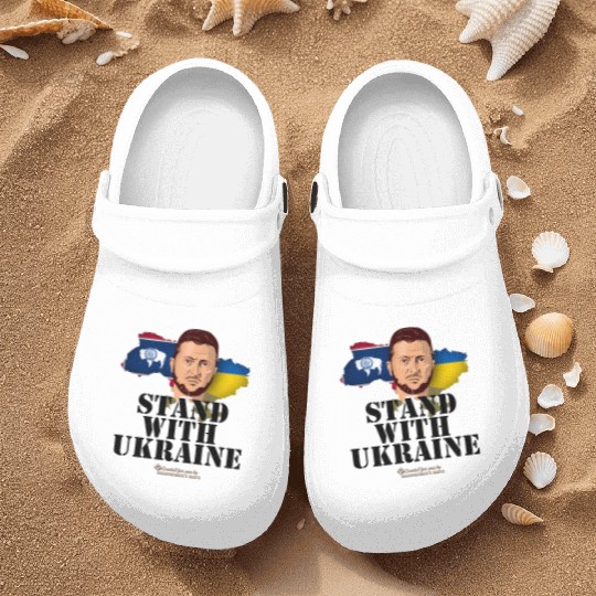Ukraine Wyoming Flags Zelensky Nurse Clogs