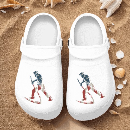 Farming Farmer American Flag Us Nurse Clogs