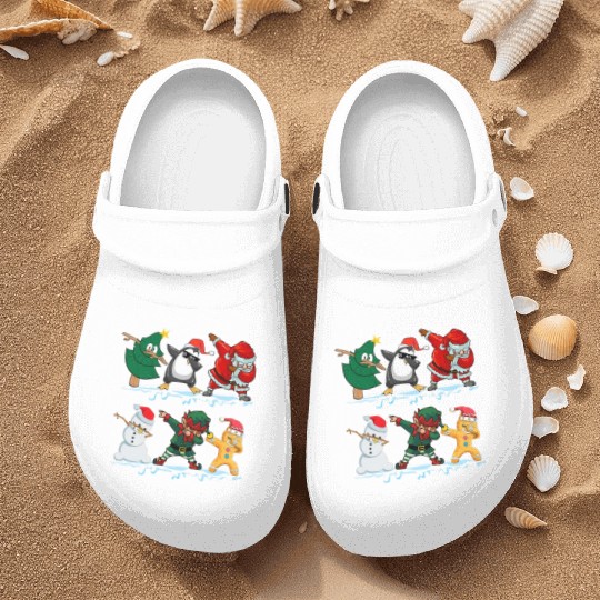 Dabbing Santa Elf Friends Funny Christmas Dabs Nurse Clogs