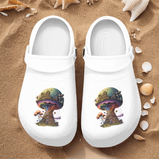 village mushroom Nurse Clogs