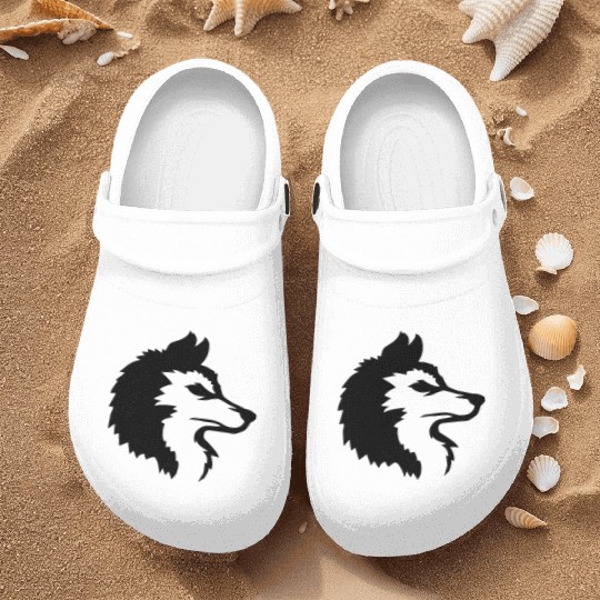 Alpha Wolf Cool Logo Nurse Clogs