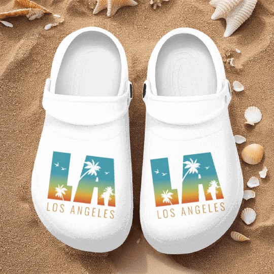 Los Angeles LA California Gift Nurse Clogs