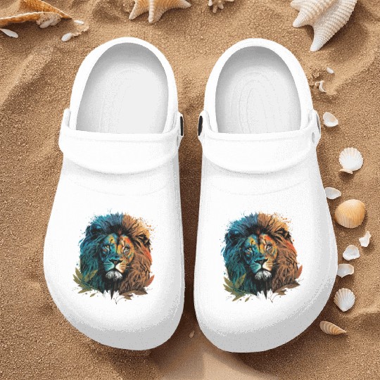 Two Face Lion Nurse Clogs